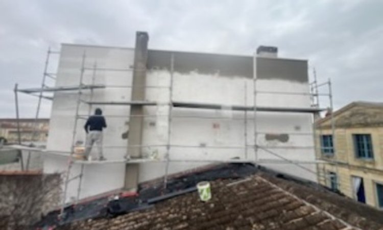 Ravalement de façade sur maison à Bordeaux